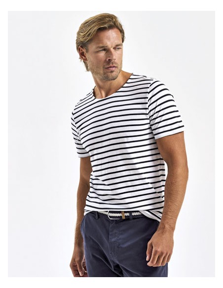 ASQ-AQ072-Mens Marinière Coastal Short Sleeve Tee 2
